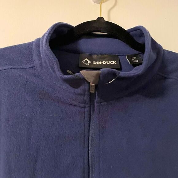 Dri-Duck NEW performance quarter zip anti-static anti-pill navy & olive 3X - Picture 4 of 11